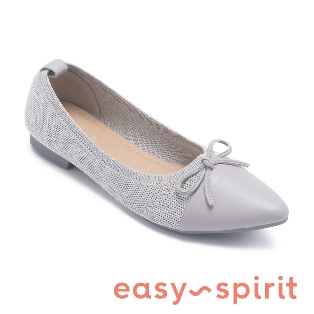Easy Spirit - FAIRLY 織布拼接尖頭平底鞋-灰色