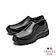 TRAVEL FOX(男) 無重力 超輕舒適牛皮直套式休閒紳士鞋 - 飄浮黑 product thumbnail 1