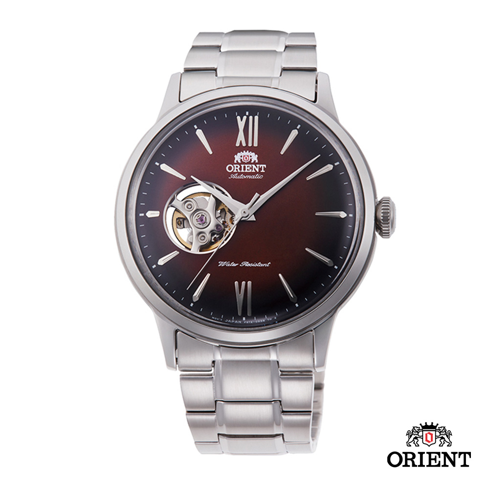 ORIENT 東方錶 SEMI-SKELETON系列 機械錶 鋼帶款 紅色 40.5mm