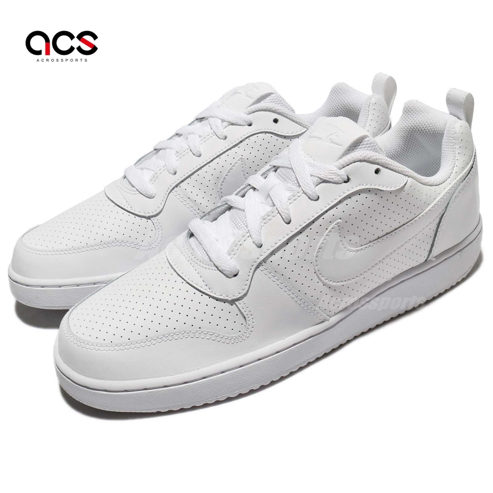 Nike 休閒鞋 Court Borough Low 全白 低筒 白 皮革 男鞋 基本款 838937-111