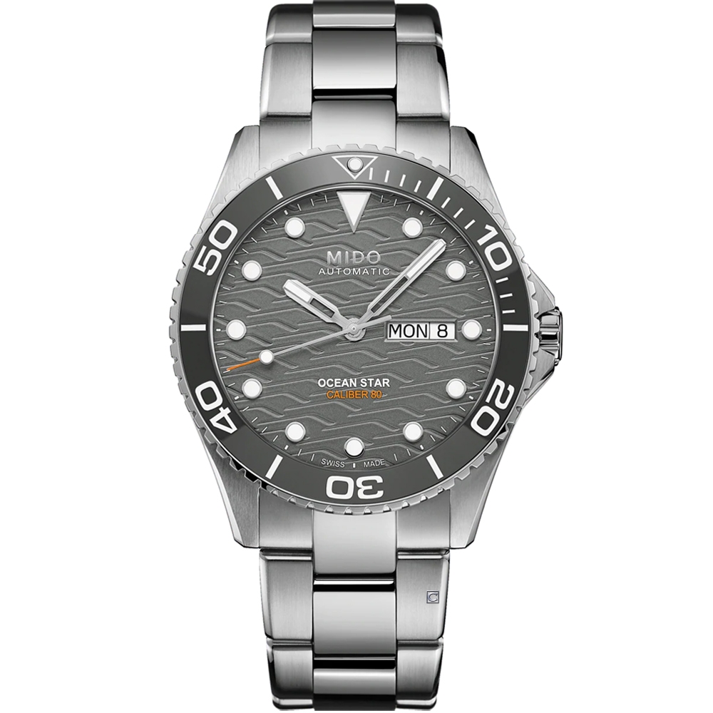 MIDO 美度 官方授權 Ocean Star 200C海洋之星 廣告款陶瓷潛水錶-M0424301108100