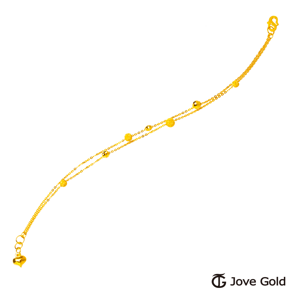 JoveGold漾金飾 可圈可點黃金手鍊-雙鍊款