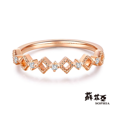 SOPHIA 蘇菲亞珠寶 - 堅定不移 18K玫瑰金 鑽石戒指