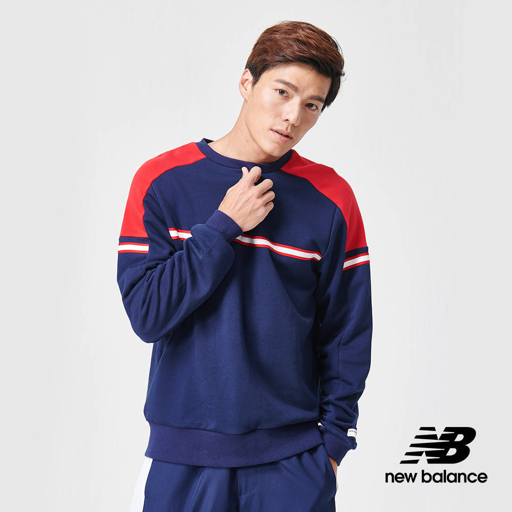 New Balance 長袖T恤_AMT91508PGM_男性_深藍