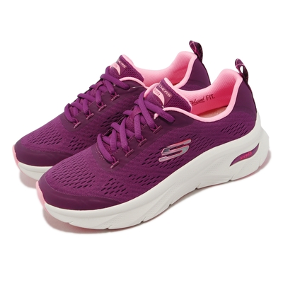 Skechers 健走鞋 Arch Fit D Lux 女鞋 紫 白 緩震 回彈 足弓支撐 休閒鞋 運動鞋 149687PLUM