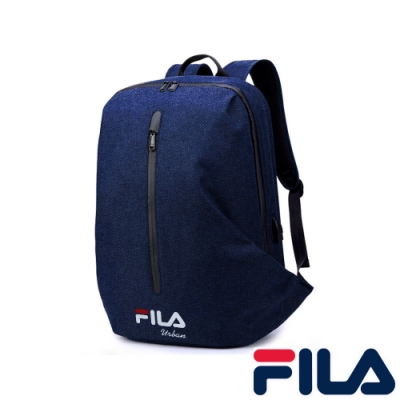 FILA 輕便旅行萬用後背包-牛仔藍