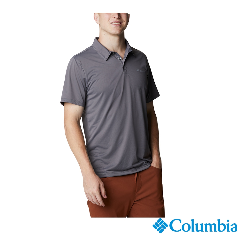 Columbia 哥倫比亞 男款-快排POLO衫-深灰 UAE36140DY / S23
