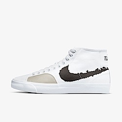 Nike SB Blazer Court Mid PRM [DM8553-100] 男 滑板鞋 休閒 帆布 中筒 白 黑