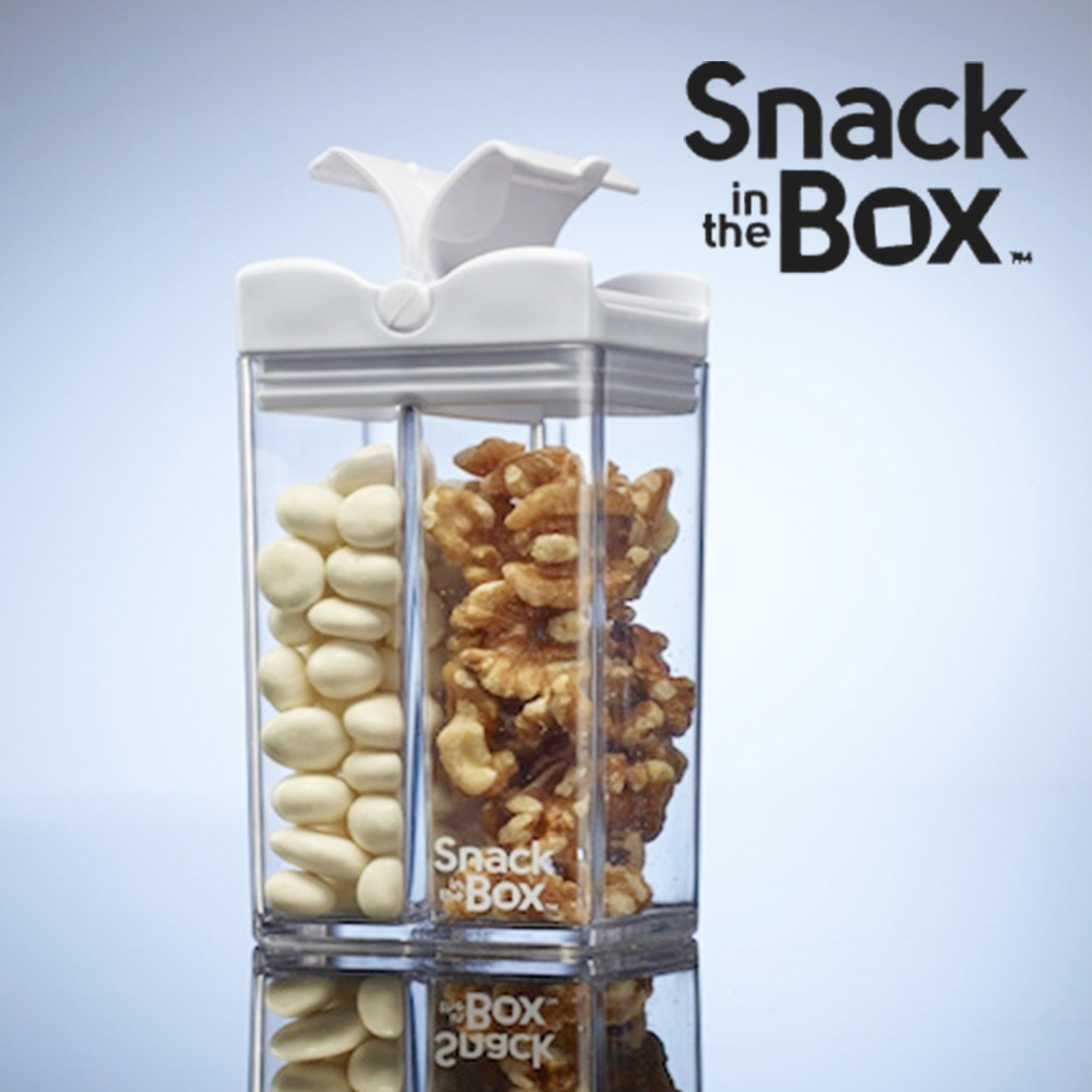 加拿大Snack in the box 兒童零食攜帶盒/分裝盒/點心罐355ml-透明白