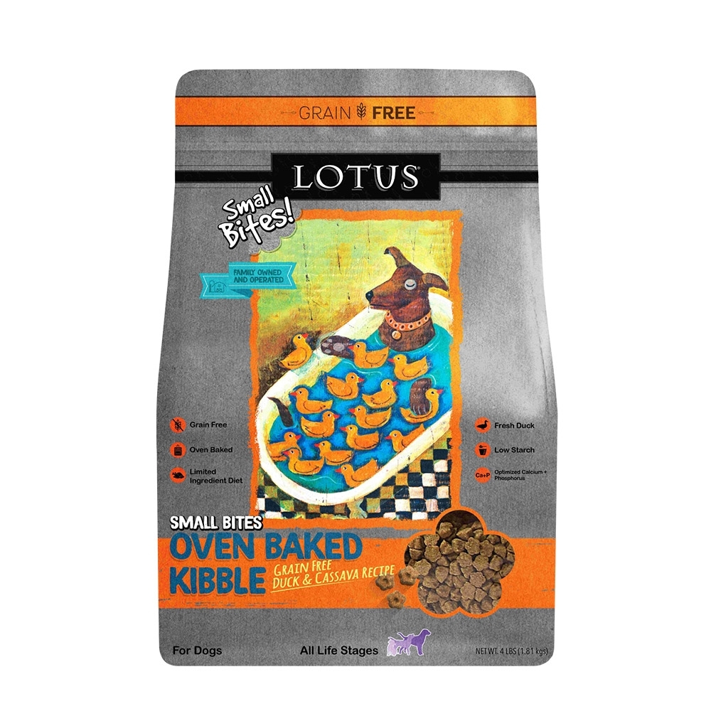 LOTUS 樂特斯 無穀鮮鴨佐田野時蔬 全犬-小顆粒 4磅