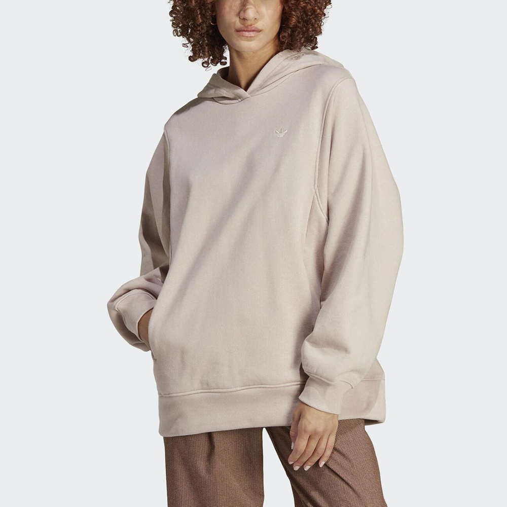 Adidas ESS Hoodie IC5242 女 連帽上衣 帽T 運動 休閒 寬鬆 柔軟 舒適 穿搭 奶茶