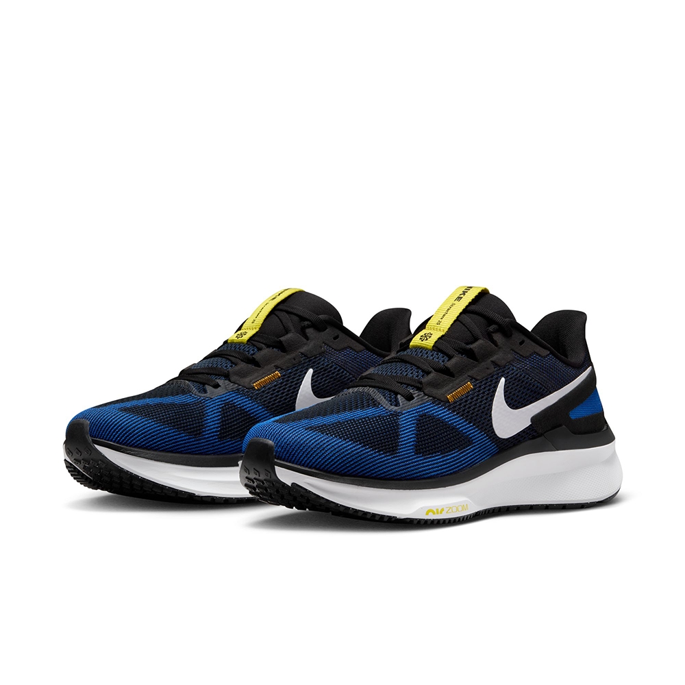 NIKE 慢跑鞋 男鞋 運動鞋 緩震 AIR ZOOM STRUCTURE 25 黑藍 DJ7883-003