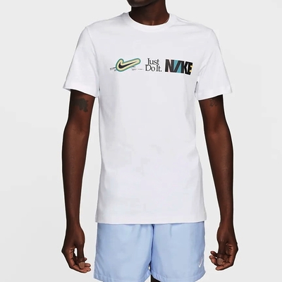 NIKE AS M NSW TEE NEW DNA LBR 男運動休閒上衣-白色-FB9775100