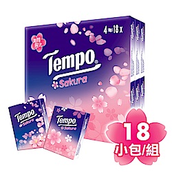 Tempo紙手帕-櫻花味限量版(7抽x18包/組)