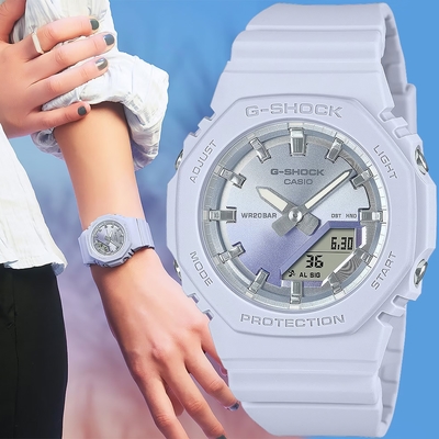 CASIO 卡西歐 G-SHOCK 八角 農家橡樹 日落時刻 漸層環保手錶 女錶 送禮推薦 GMA-P2100SG-2A