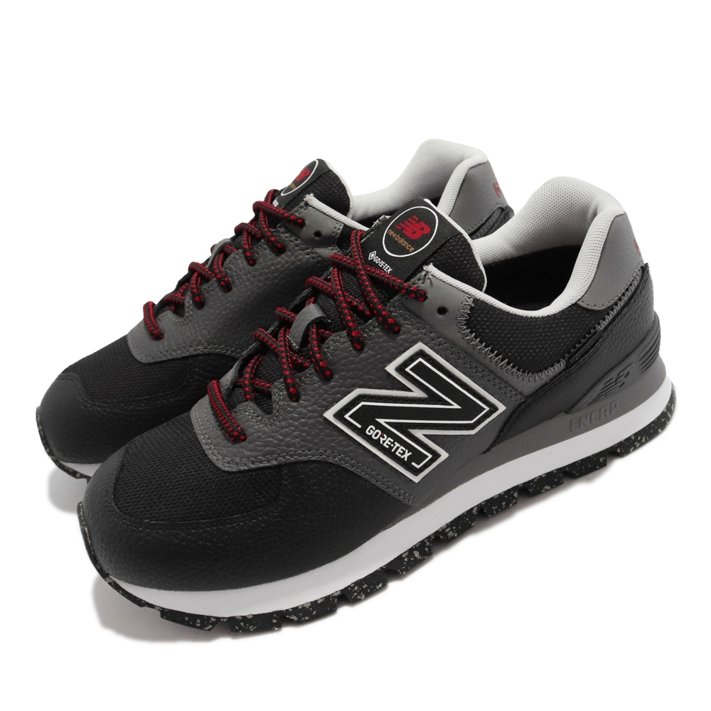 New Balance 休閒鞋 574 GTX 防水 復古 男鞋 紐巴倫 麂皮 網布 緩震 穿搭 基本款 黑 灰 M574DGTX-D