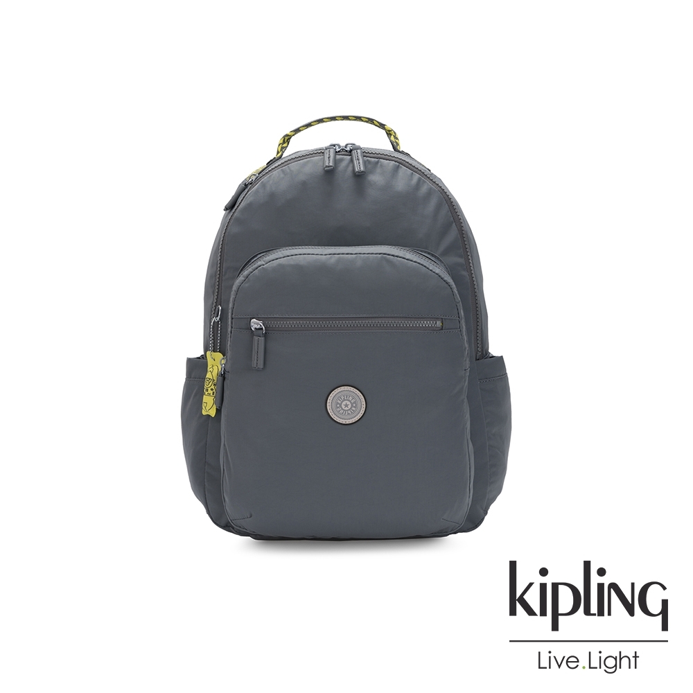 Kipling 沉穩炭石灰機能手提後背包-SEOUL