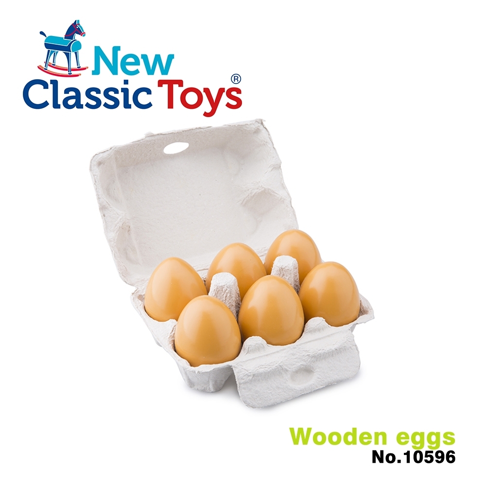 荷蘭New Classic Toys 盒裝雞蛋6顆 - 10596