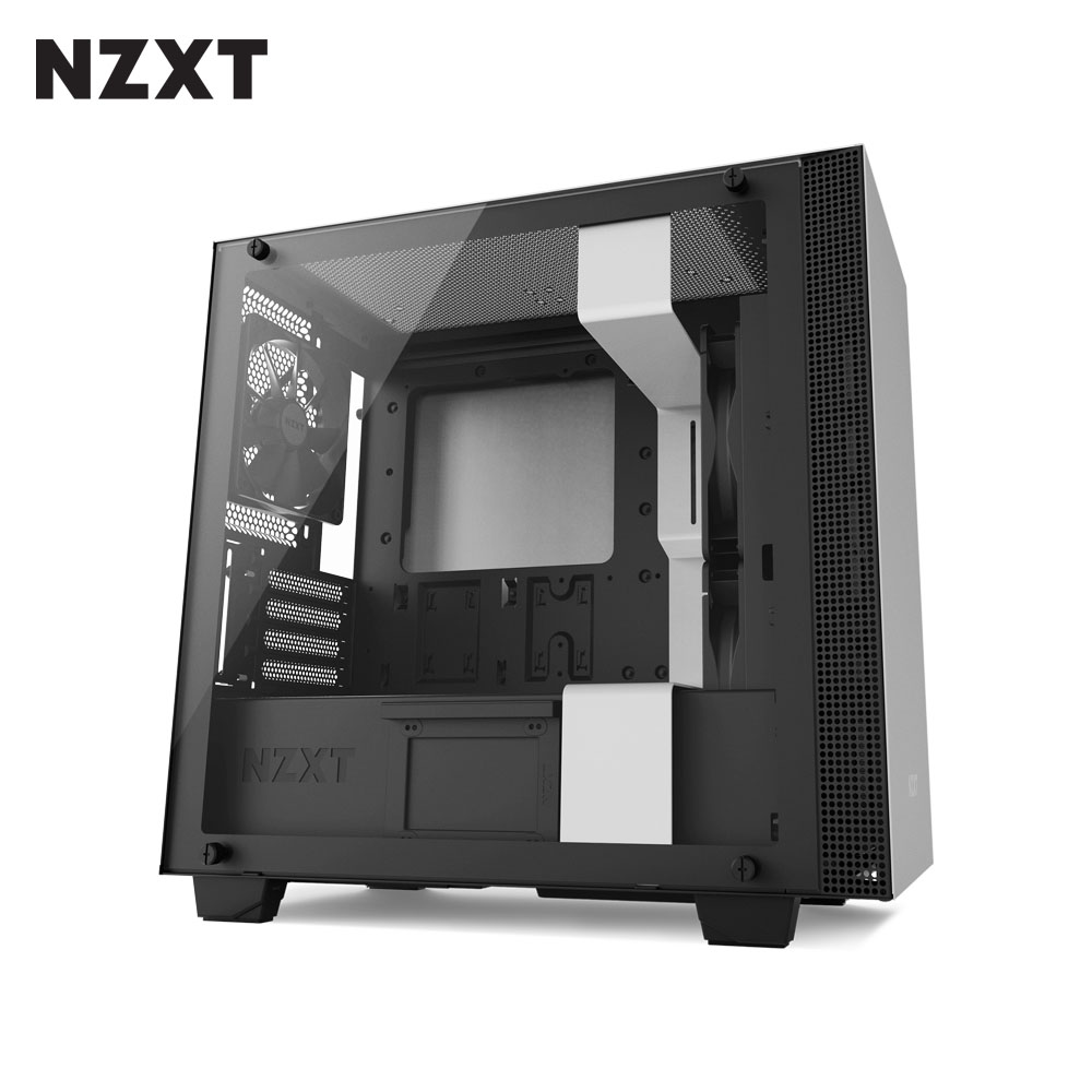 NZXT恩傑 H400 MICRO-ATX CASE 電腦機殼/鋼化側透玻璃-白