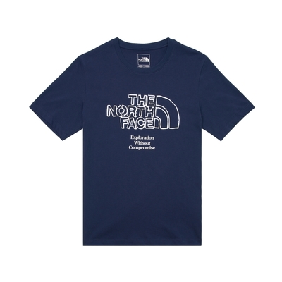 The North Face U MFO S/S ECO BRAND TEE 男女短袖上衣-藍-NF0A8AUX8K2