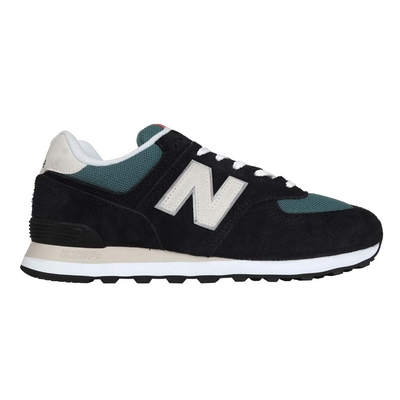 NEWBALANCE 男復古慢跑鞋-574系列 麂皮 慢跑 NB N字鞋 U574MGH 黑綠白