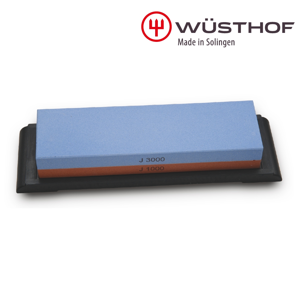 WUSTHOF 德國三叉 sharpening 雙面磨刀石J1000/J3000(含防滑底座 砥石)