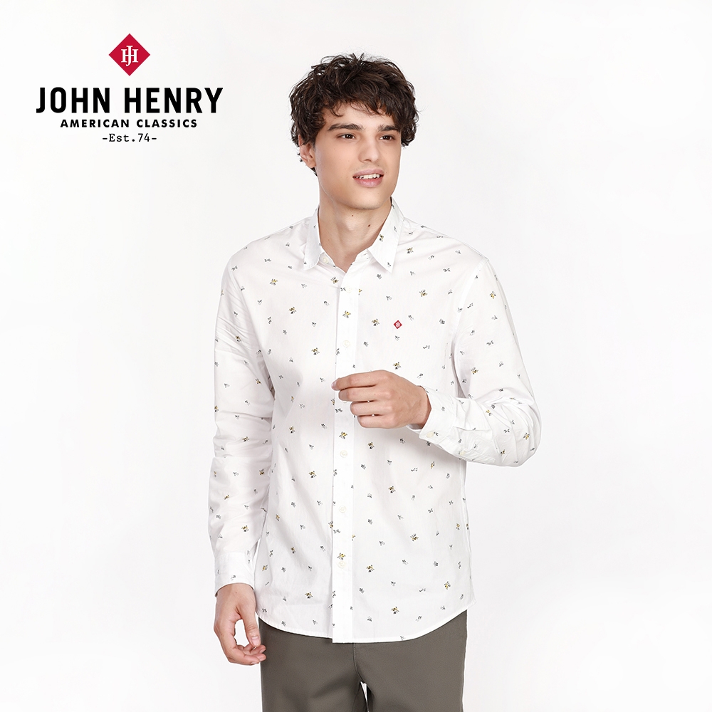 JOHN HENRY 果實花長袖襯衫-二色