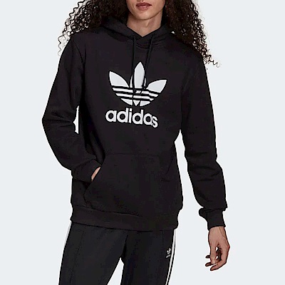 Adidas Trefoil Hoody H06667 男 連帽上衣 重磅 棉質 運動 休閒 舒適 長袖 亞洲版 黑