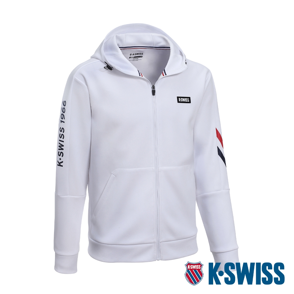 K-SWISS  Active Jacket 連帽運動外套-女-白