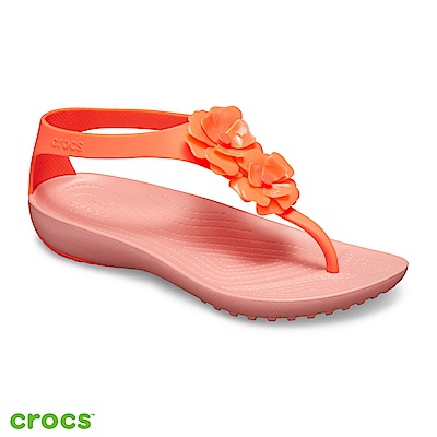 Crocs 卡駱馳 (女鞋) 瑟琳娜女士花朵人字涼鞋 205600-6PT