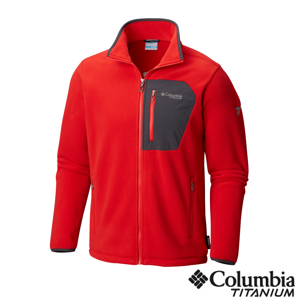 Columbia 哥倫比亞 男款-鈦 Polar刷毛外套-紅UAO30950RD