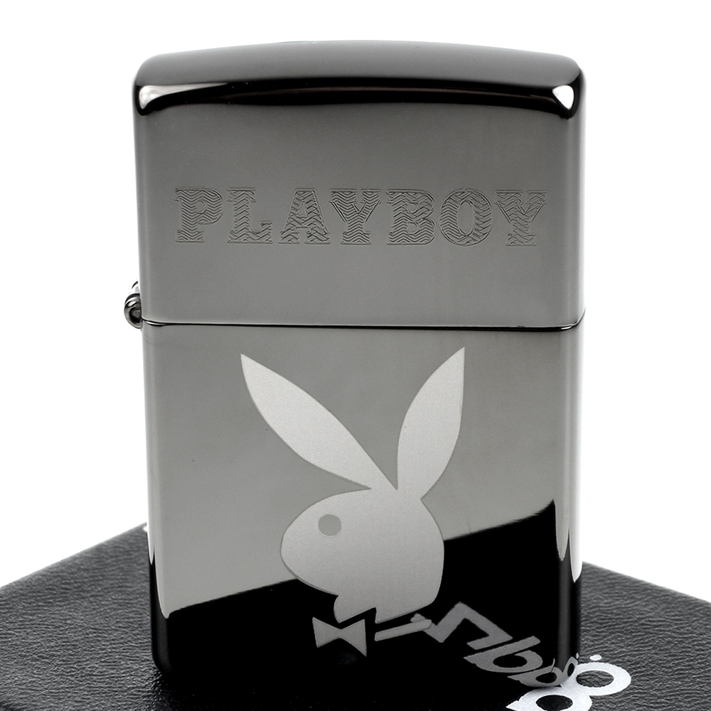 ZIPPO 美系~PLAYBOY-班尼兔圖案雙重雕刻設計打火機