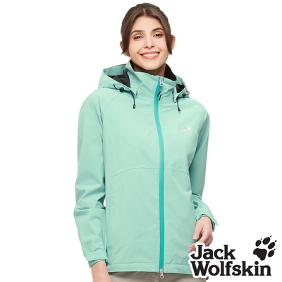 【Jack wolfskin 飛狼】女 輕量 Air Wolf 防風防水透氣外套 單件式 『蒼綠』