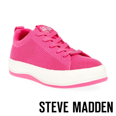 STEVE MADDEN-RENEW-E 透氣面料厚底休閒鞋-桃色