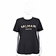 BALMAIN 燙金字母黑色棉質短袖TEE T恤(女款) product thumbnail 1