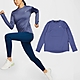 Nike 長袖 Element 女款 藍 銀 速乾 前短後長 拇指孔 運動 瑜珈 長袖上衣 DX0309-491 product thumbnail 1