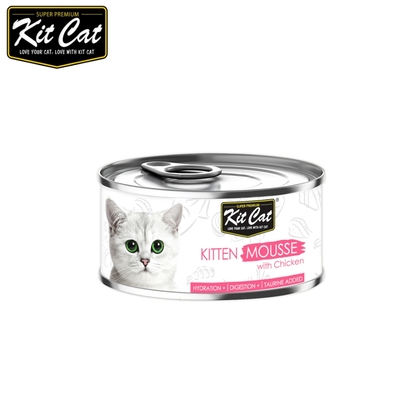 Kitcat慕斯系列-雞肉慕斯(幼貓)80g一箱 24入