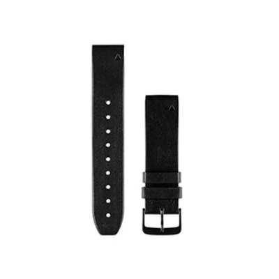 GARMIN QUICKFIT 22mm 黑色 皮革錶帶