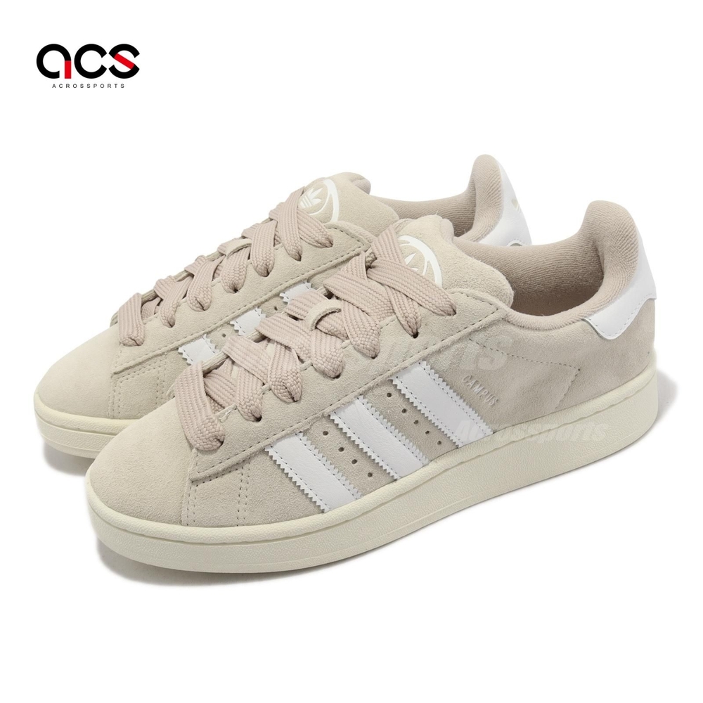 adidas 休閒鞋 Campus 00s W 女鞋 白 奶茶 鋸齒三線 麂皮 三葉草 愛迪達 HP2924