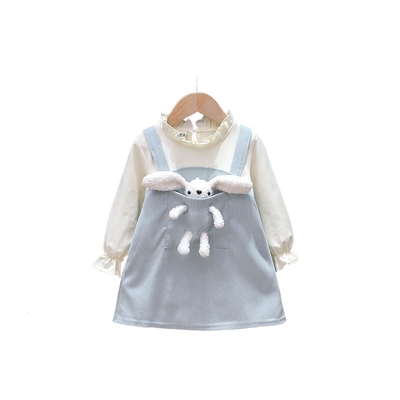 Baby童衣 立體娃娃造型假兩件式洋裝 女童洋裝 可愛洋裝 88946