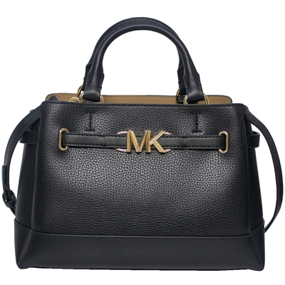 Michael Kors MK REED 新款三隔層手提/斜背兩用包-黑