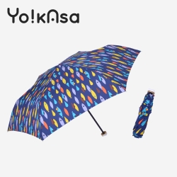 Yo!kAsa 繽紛色彩 可愛魚點 晴雨手開傘(三色任選)