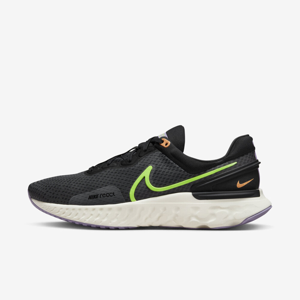 Nike React Miler 3 [DD0490-005] 男 慢跑鞋 運動 路跑 緩震 舒適 透氣 黑綠紫