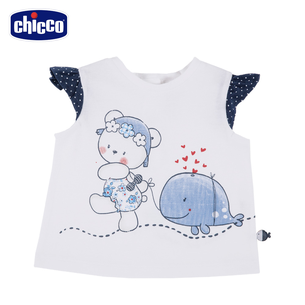 chicco-海洋度假-荷葉袖上衣