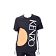 KENZO LOGO 字母印花黑色棉質T恤(男款) product thumbnail 1