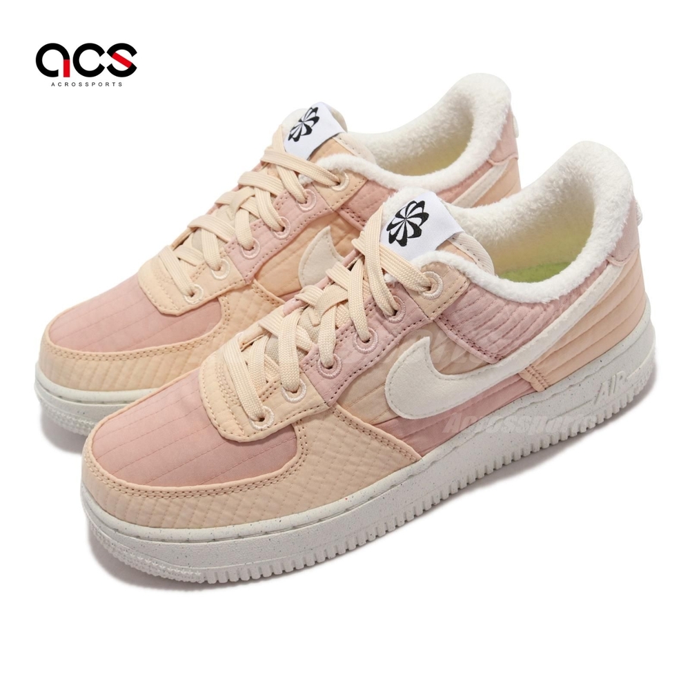 Nike 休閒鞋 Air Force 1 07 LXX 女鞋 經典款 內襯絨毛 拼接鞋面 舒適 穿搭 粉 白 DH0775201