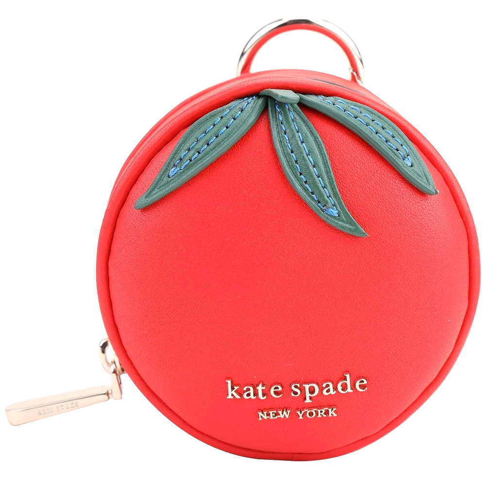 Kate Spade Roma 3D Tomato 番茄造型皮革拉鍊零錢包