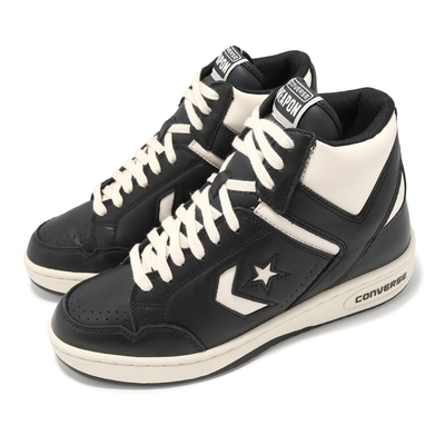 Converse 休閒鞋 Weapon HI 男鞋 黑 米白 高筒 皮革 CX 緩衝 復古 SGA 百搭款 A04400C