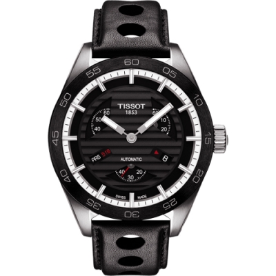 TISSOT 天梭 官方授權 PRS516 系列小秒針機械腕錶 迎春好禮-黑/42mm T1004281605100