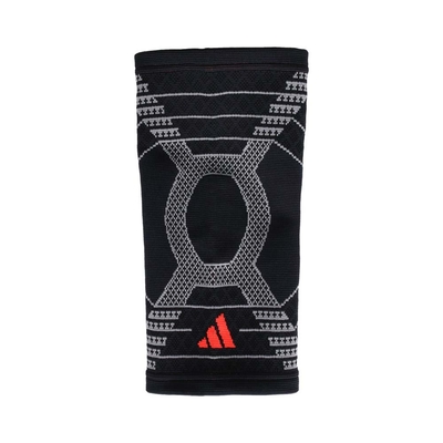 ADIDAS 3D立體針織護膝-護具 台灣製 吸濕排汗 愛迪達 MG0043 黑橘